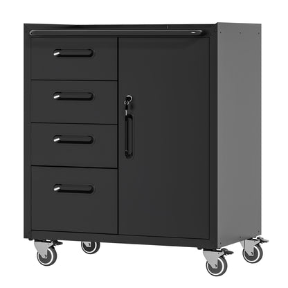 Sturdy Metal Tool Storage Cabinet With Wheels Durable Garage, Office & Home Organizer Steel Daily Nest