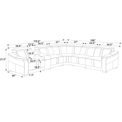 Modular Sectional & Recliner Seat And Adjustable Headrest Home Essentials