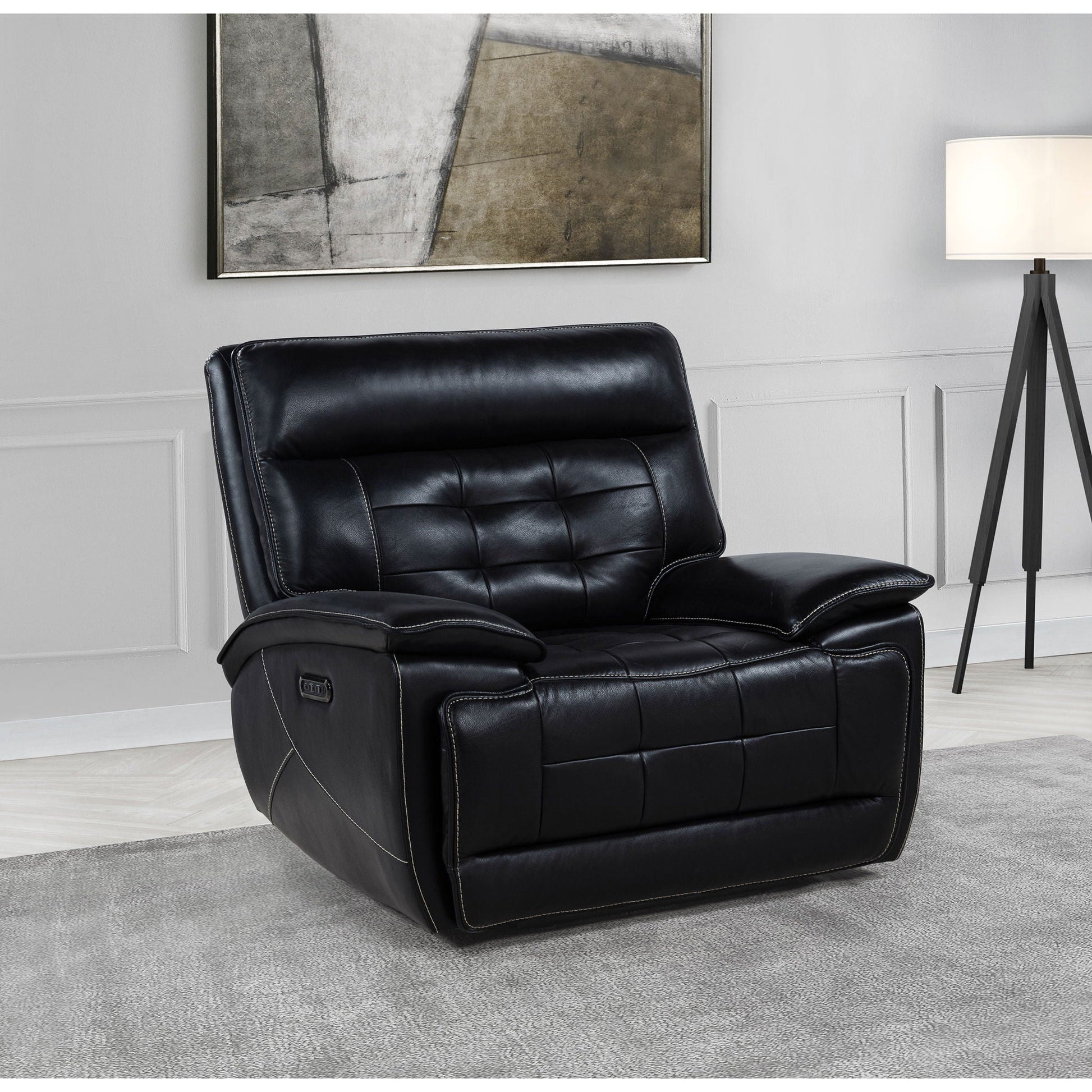 Hayden - Power Recliner With Dual Control, USB Charging Ports - Black Furniture Max