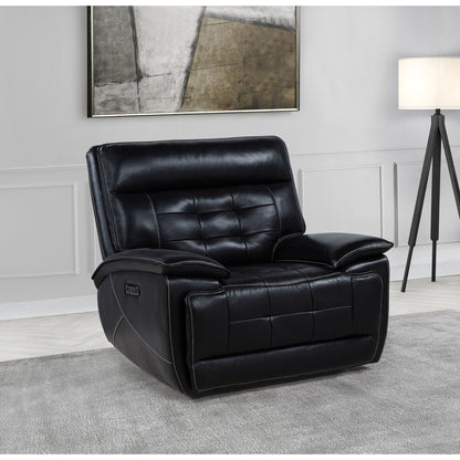 Hayden - Power Recliner With Dual Control, USB Charging Ports - Black Furniture Max