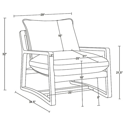 O'Brien - Upholstered Accent Chair - Sand Furniture Max