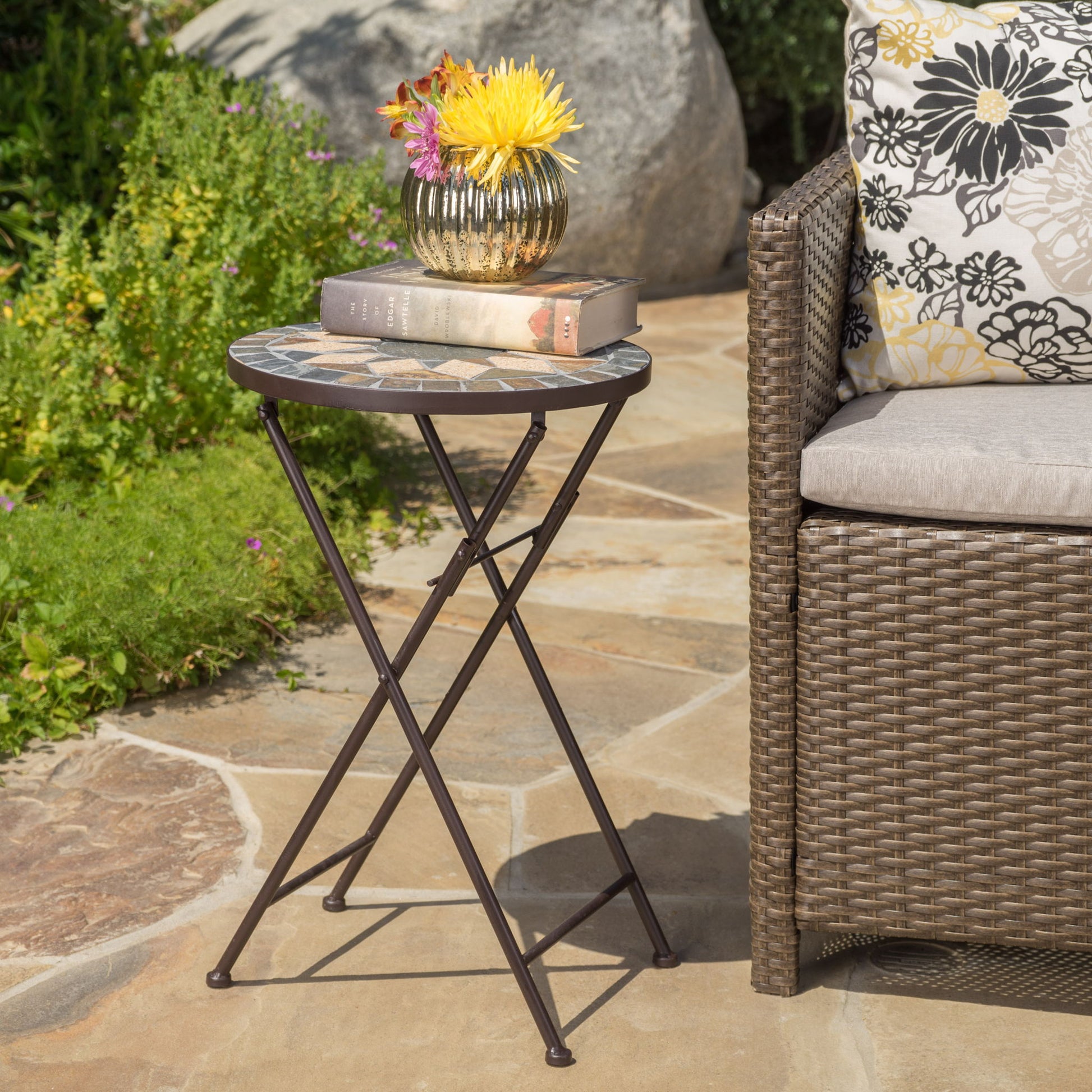 Silvester - End Table - Beige / Black Noble House