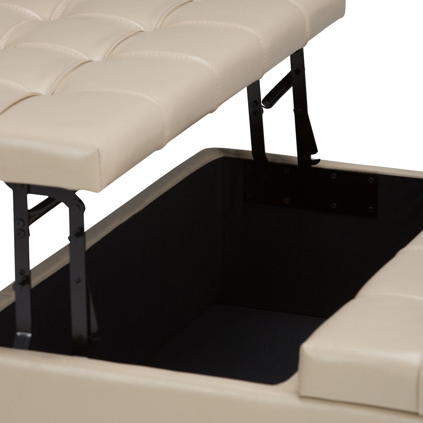 Harrison - Upholstered Coffee Table Storage Ottoman Simpli-Home