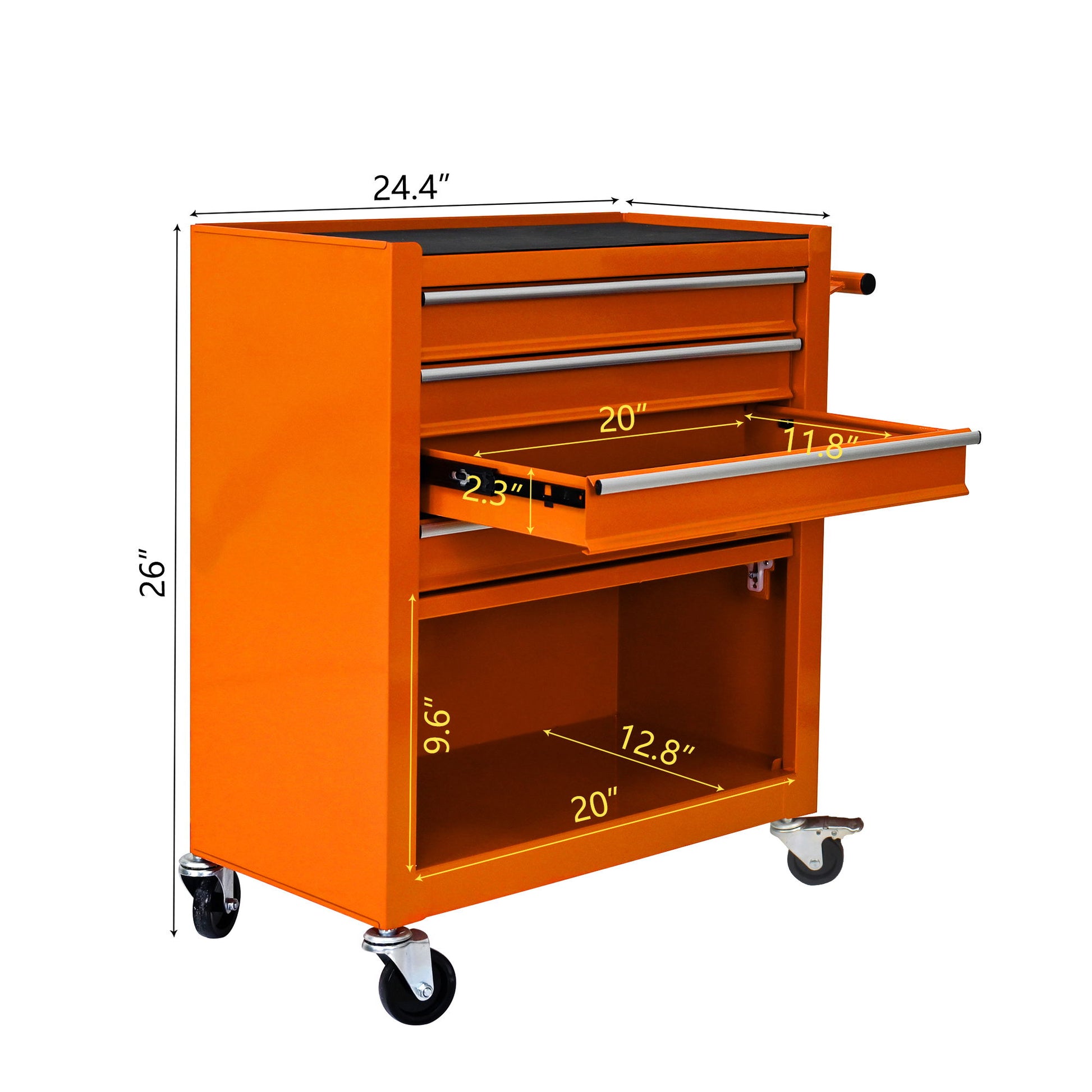 4 Drawers Multifunctional Tool Cart With Wheels Daily Nest