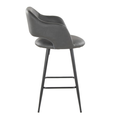 Margarite - Contemporary Fixed Height Counter Stool With Square Footrest (Set of 2) Lumi Source