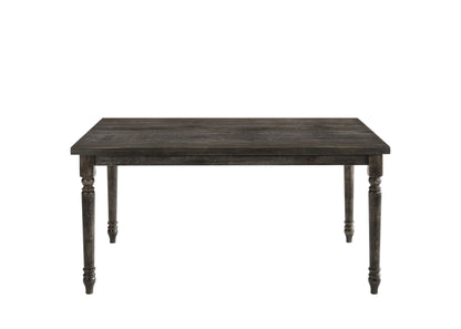 Claudia II - Weathered 7 Pieces Dining Room Set - Gray Acme