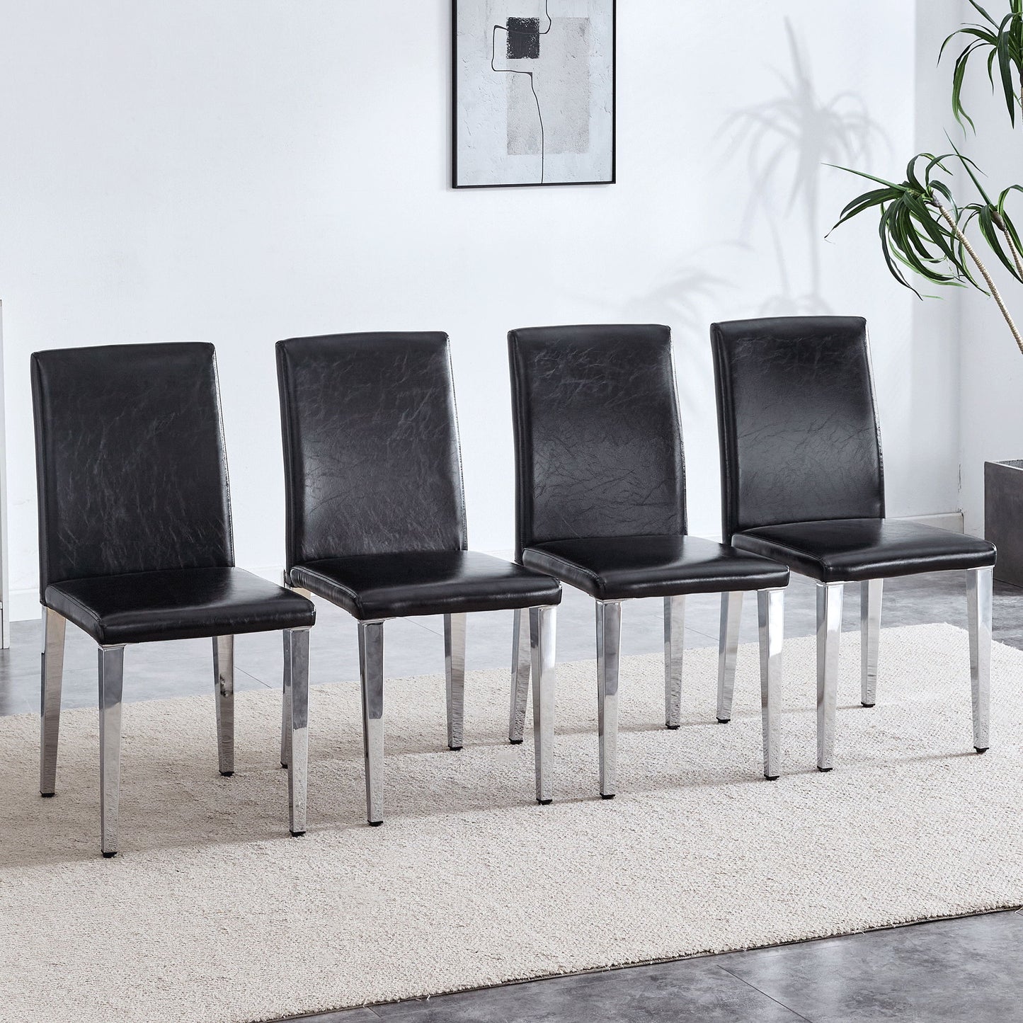 Elegant Upholstered Chairs & Metal Legs Home Essentials