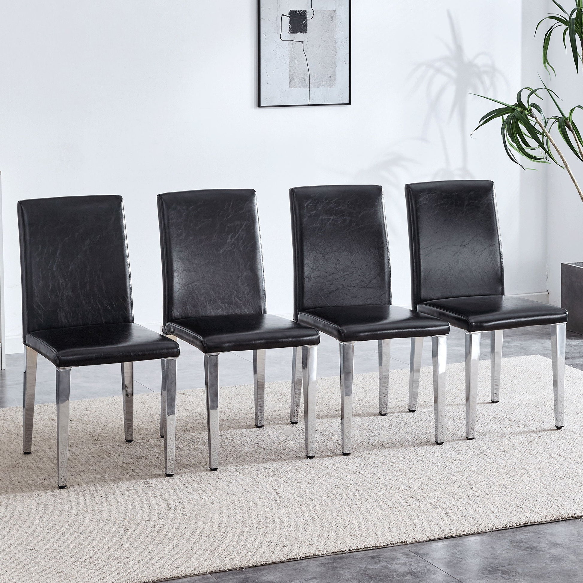 Elegant Upholstered Chairs & Metal Legs Home Essentials