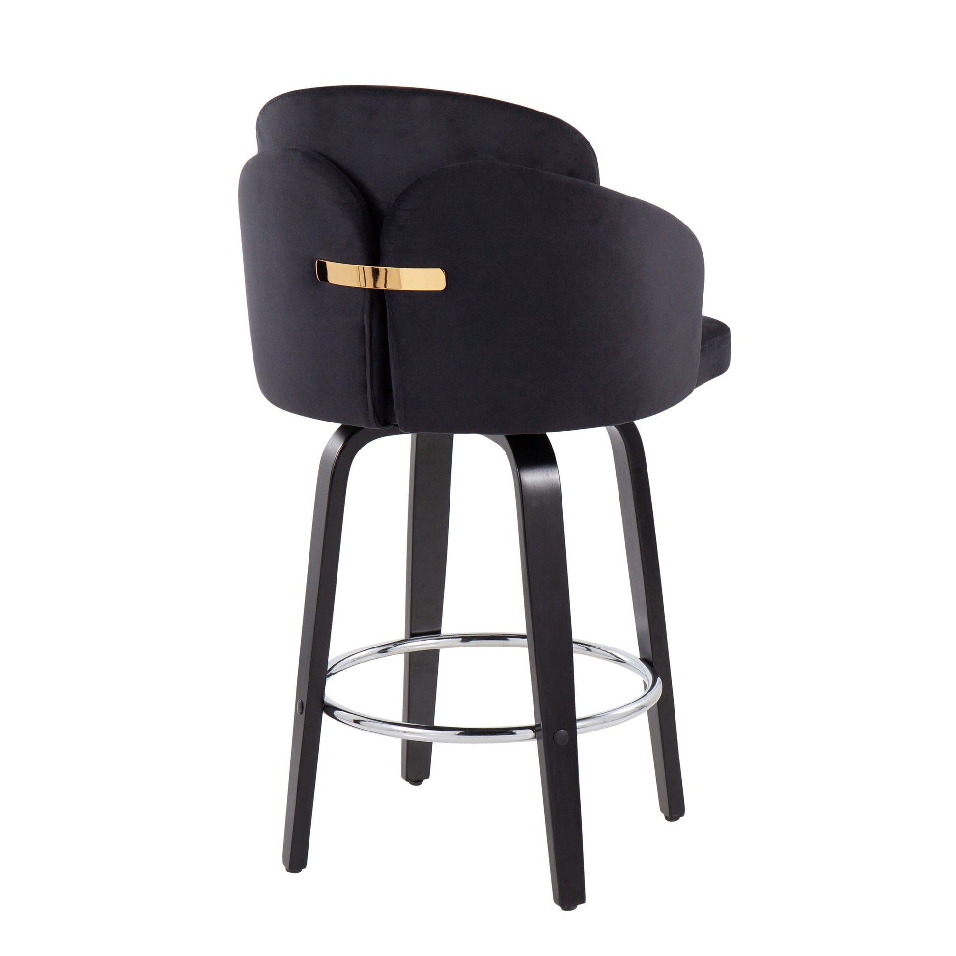 Dahlia - Contemporary Counter Stool Round Footrest (Set of 2) Lumi Source