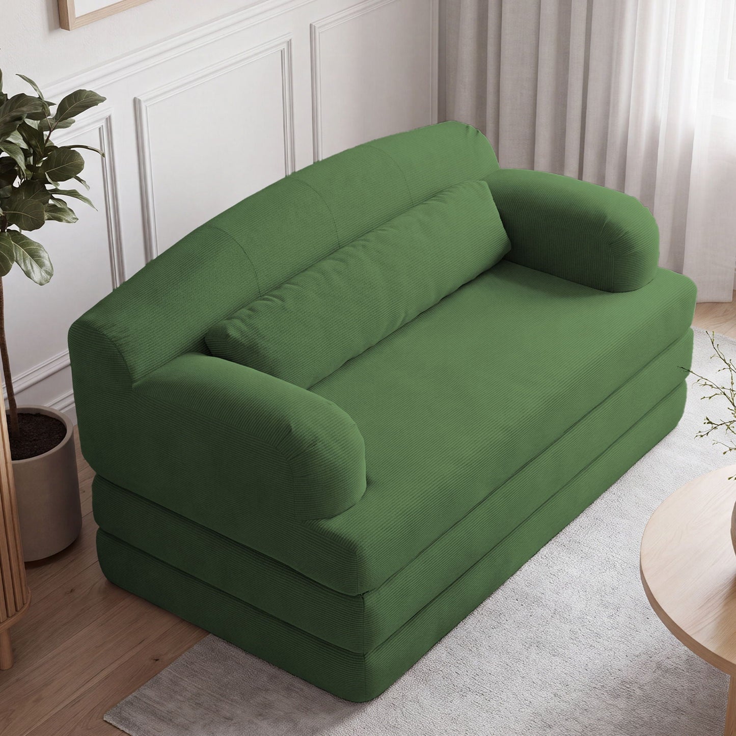 2 Seater Sofa Bed, Compact Foldable Floor Couch Home Essentials
