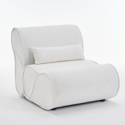 Soft Pellet Velvet Recliner, Comfortable Lounge Chair With Waist Pack Padding, Modern Design, Ideal For Living Room Home Essentials