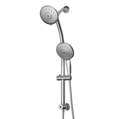 Dual Shower Head With Adjustable Slide Bar And Multi Function Settings Daily Nest