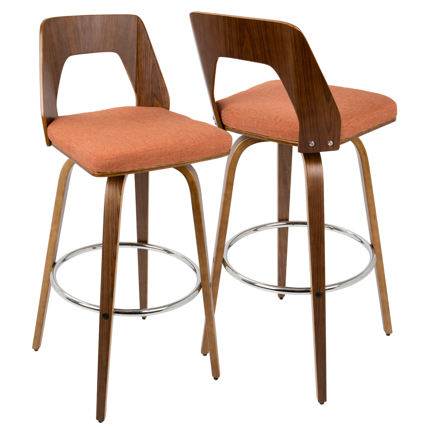 Trilogy - Mid Century Modern Barstool (Set of 2) Lumi Source
