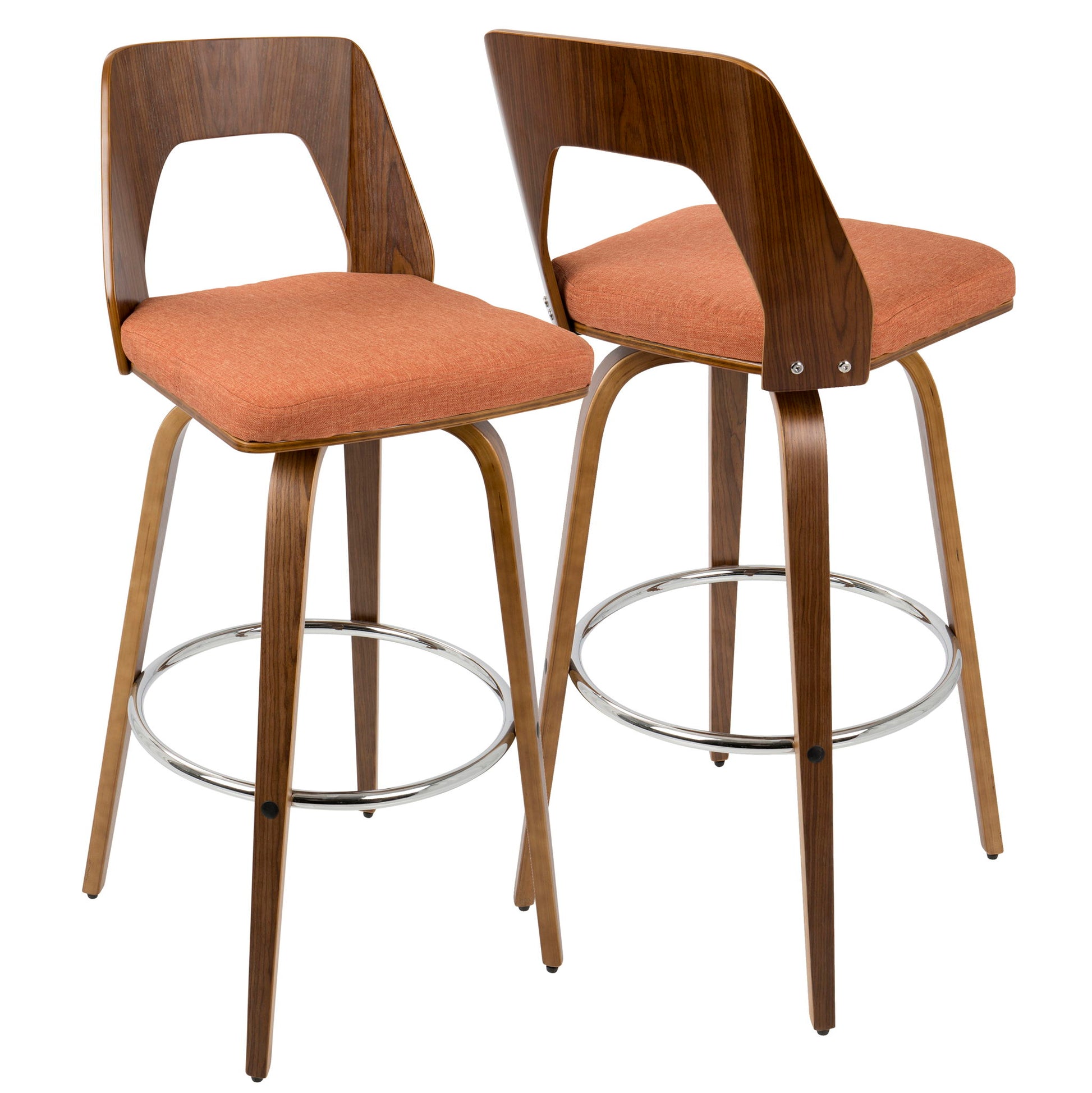 Trilogy - Mid Century Modern Barstool (Set of 2) Lumi Source