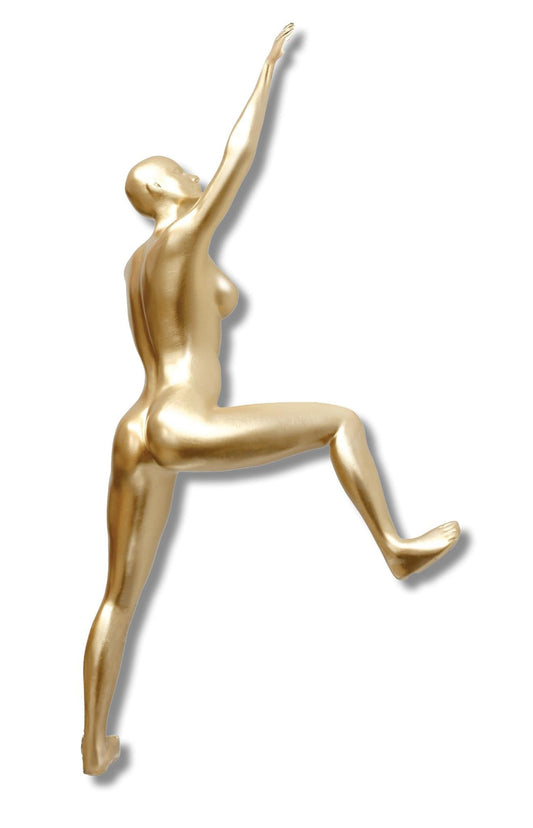 Golden Ascent Figure - 6" x 12" Framed Wall Art Classy Art