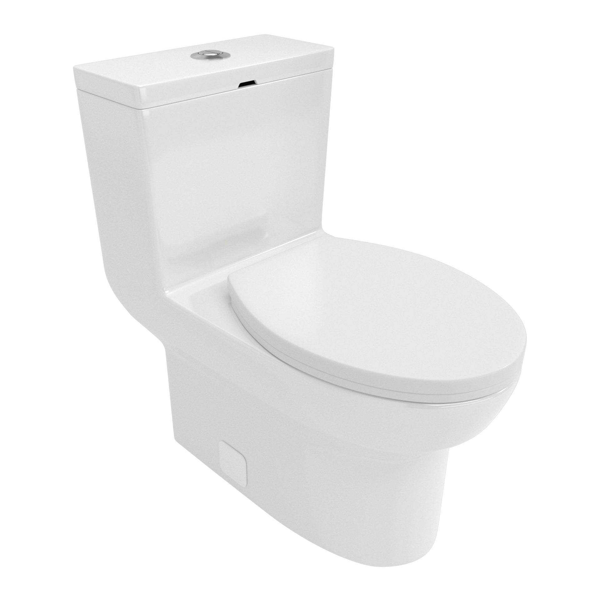 1 Piece Toilet & Dual Flush, Soft Closing Seat - White Daily Nest