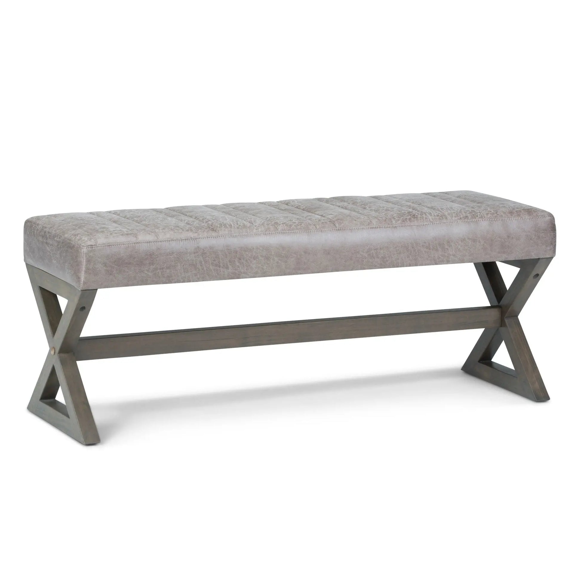 Salinger - Large Upholstered Ottoman Bench Simpli-Home