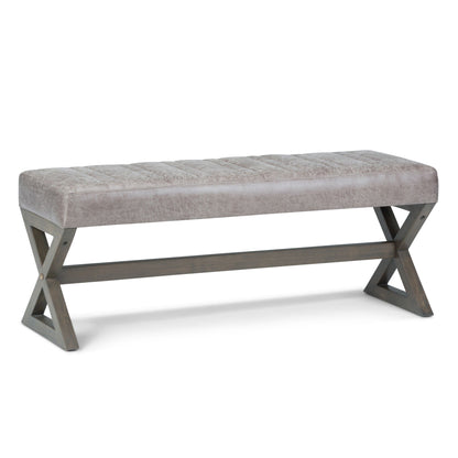 Salinger - Large Upholstered Ottoman Bench Simpli-Home
