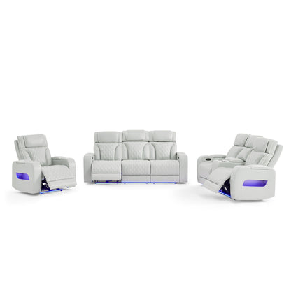 Julian - Set With Power Recliner, LED Lighting & Speaker Global Furniture USA