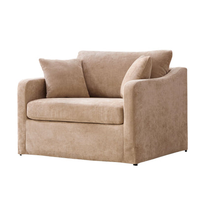 Farmhouse Accent Chair With 2 Bolster Pillows Home Essentials