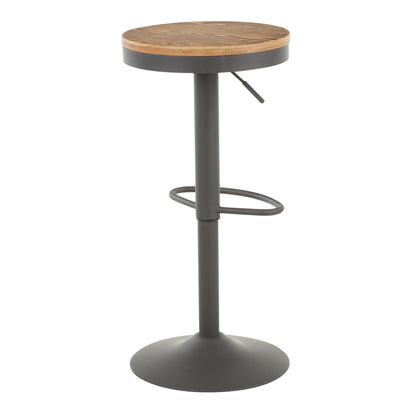 Dakota - Industrial Adjustable Barstool (Set of 2) Lumi Source