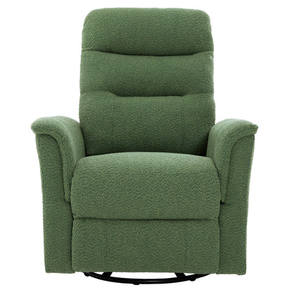 Manual Recliner Chair With 8 Point Massage And Swivel Function Noble House