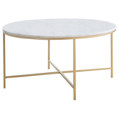 Ellison - Round Marble Coffee And End Table Set Coaster Fine Furniture