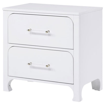 Anastasia - 2-Drawer Nightstand - Pearl White