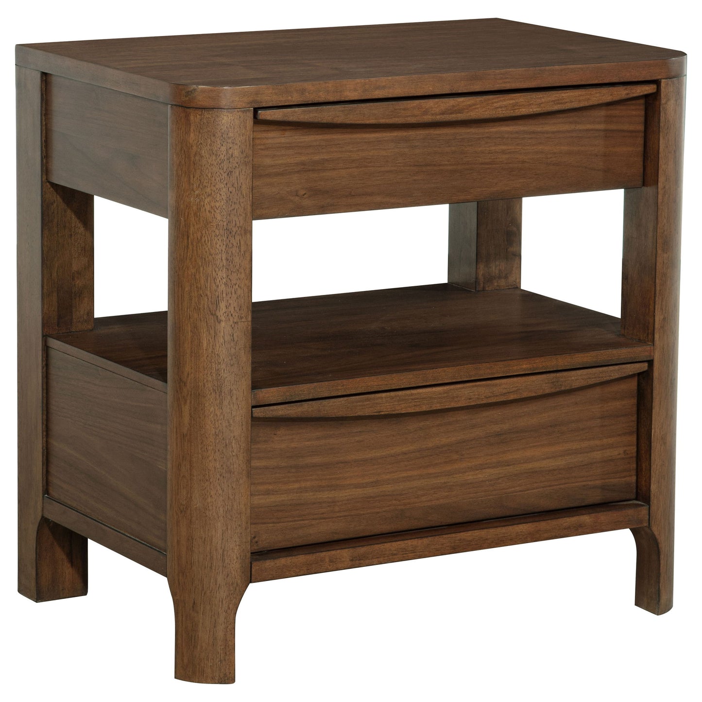 Maderia - 2-Drawer Nightstand Bedside Table - Walnut Coaster Fine Furniture
