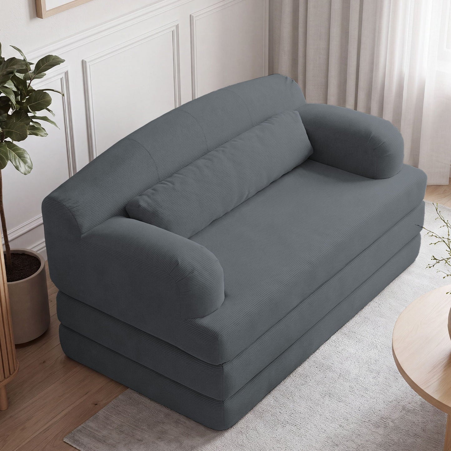 2 Seater Sofa Bed, Compact Foldable Floor Couch Home Essentials