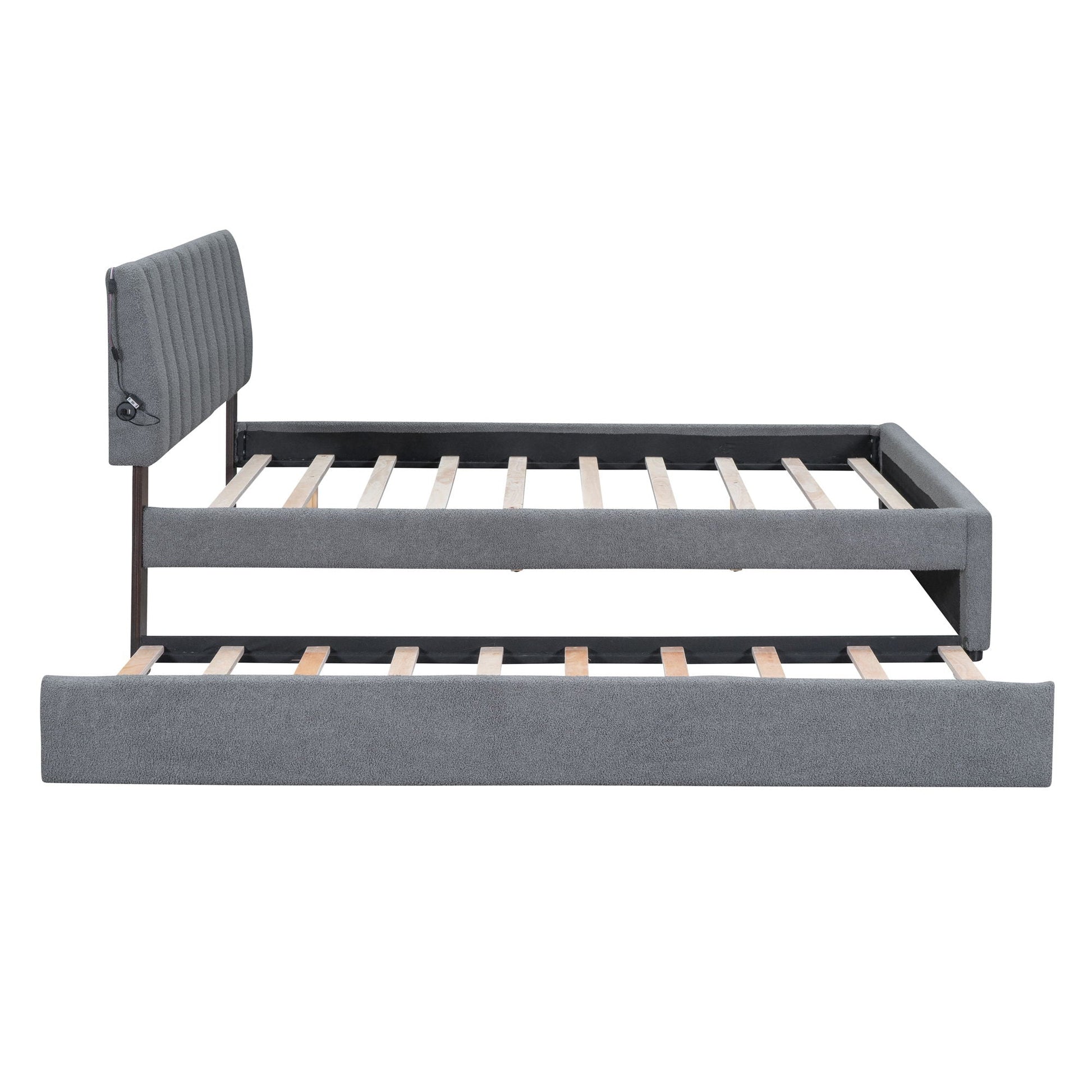 Upholstered Platform Bed With Trundle Halcyon Home