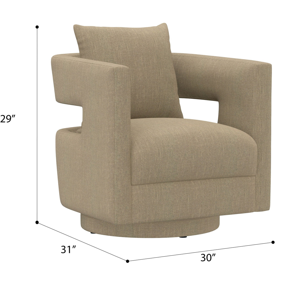 Modern Swivel Chair With Contemporary Design Emerald Home