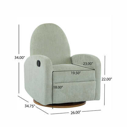 Contemporary 360 Swivel And Glider Recliner Chair Noble House