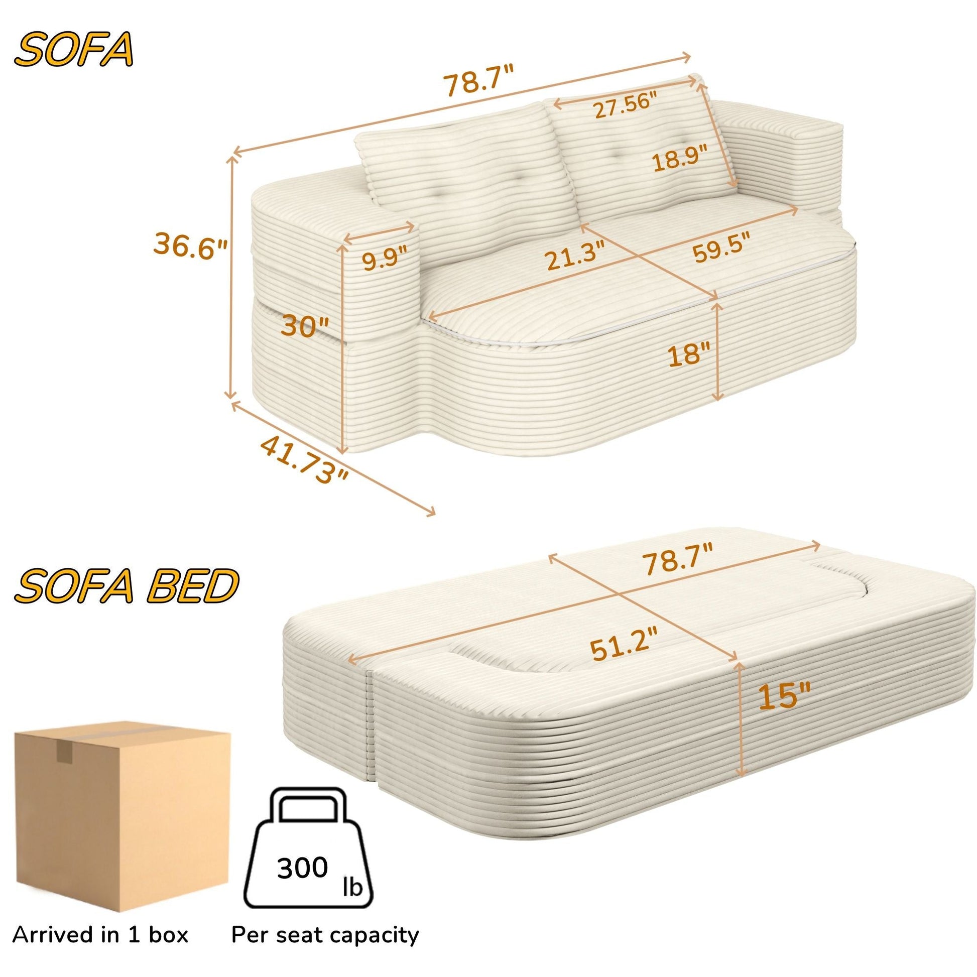 Convertible Floor Sofa Bed With Multi Functional Blanket Home Essentials