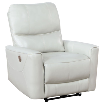 Dove Upholstered Power Recliner Chair With Smooth Power Recline And USB Charging - Gray Furniture Max