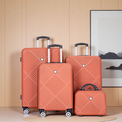 4 Piece Lightweight Suitcase, Makeup Box, Aircraft Wheels Daily Nest