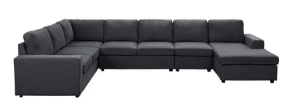 Hayden - Linen 7 Seat Reversible Modular Sectional Sofa Chaise Lilola Home