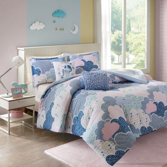 Cloud - Printed Comforter Set - Blue Urban Habitat Kids