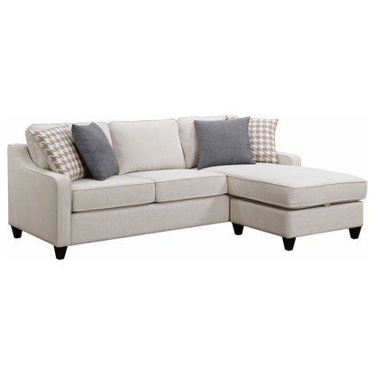 Isla - L-Shaped Sectional Sofa With Pillows - Beige Furniture Max