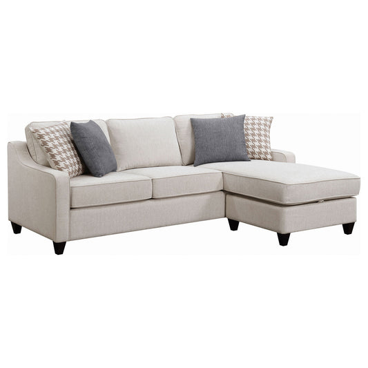 Isla - L-Shaped Sectional Sofa With Pillows - Beige Furniture Max