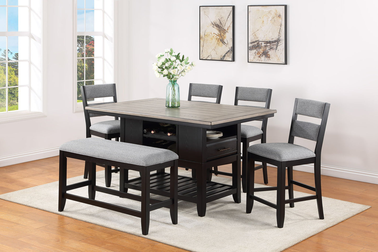 Frey - Counter Height Table - Brown Crown Mark