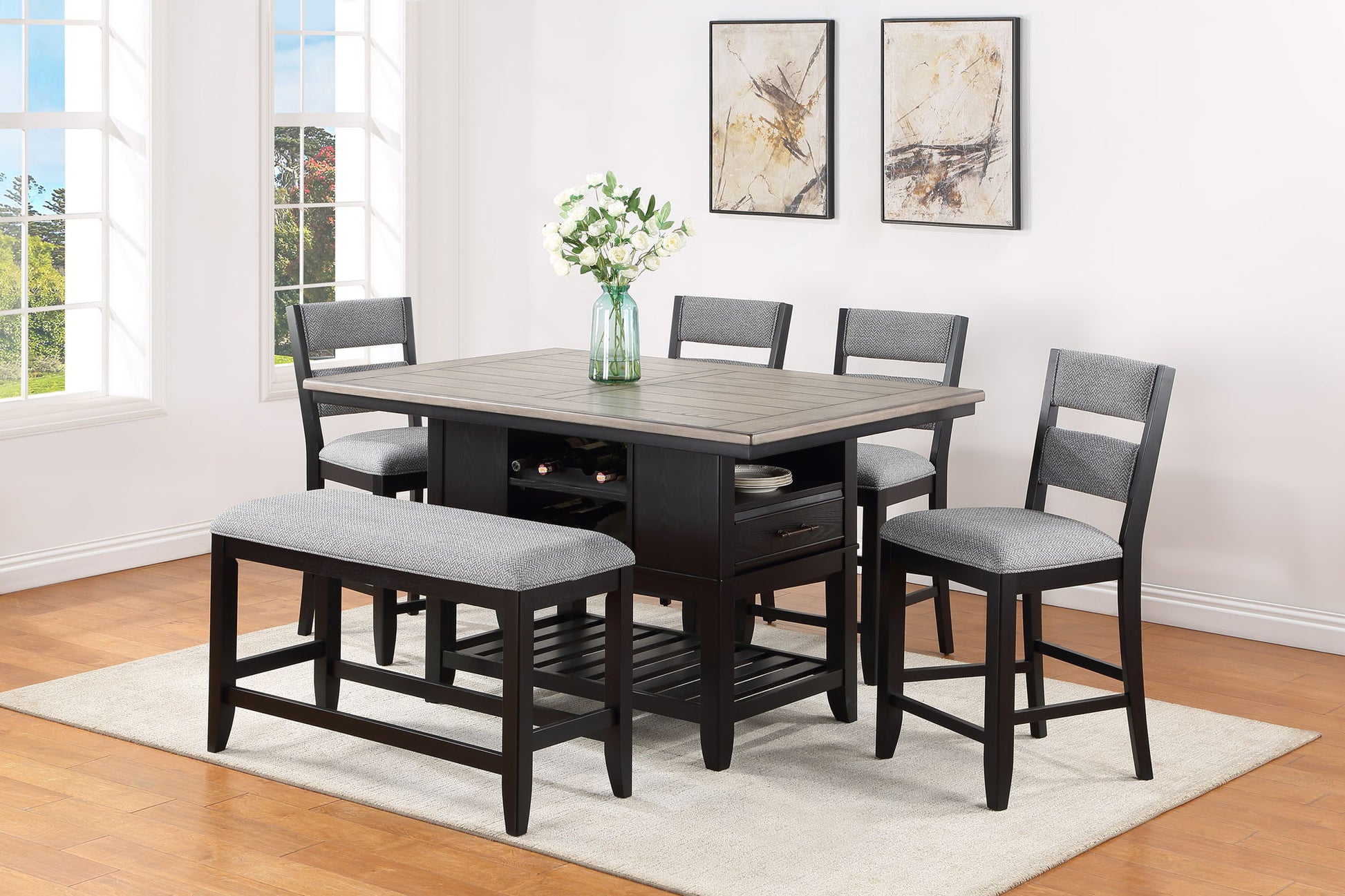 Frey - Counter Height Table - Brown Crown Mark