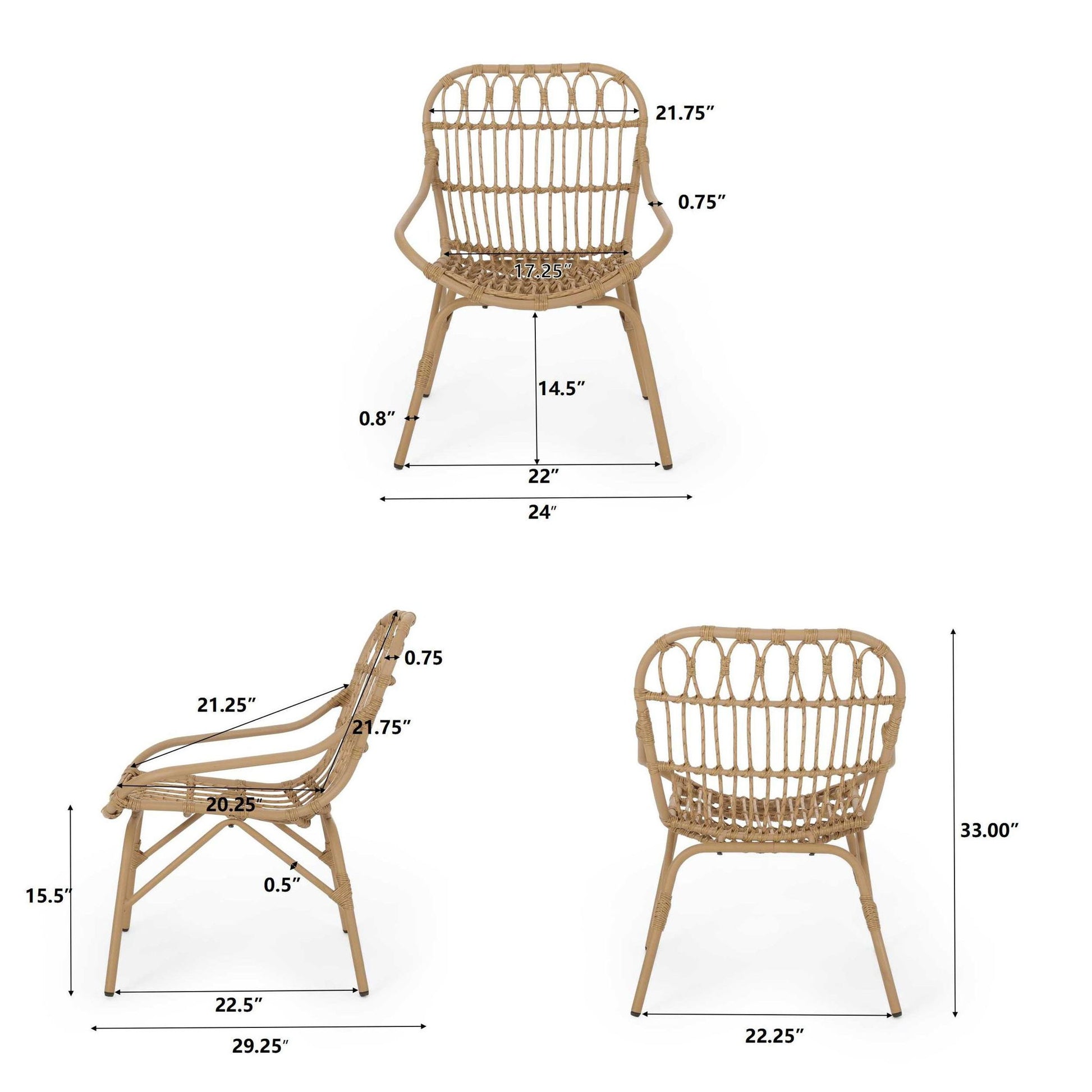 Monsoon - Outdoor Accent Chair With Open Weave Design Noble House