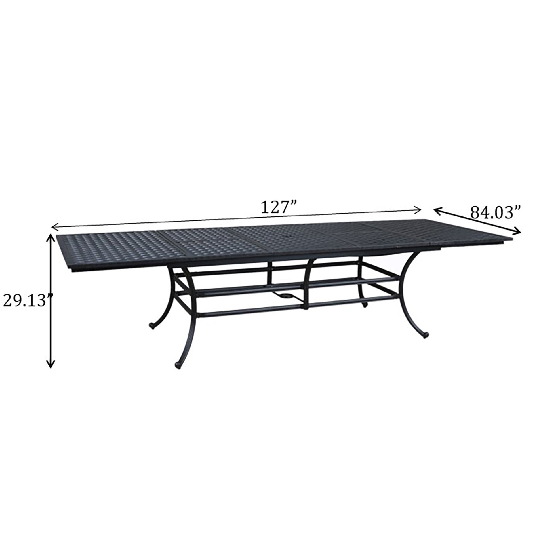 Rectangle Extension Table - Dark Lava Bronze Home Essentials