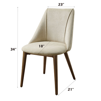 Willene - Polished Microfiber Side Chair (Set of 2) - Beige Acme