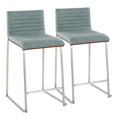 Mason Mara - Contemporary Fixed Height Counter Stool (Set of 2) Lumi Source