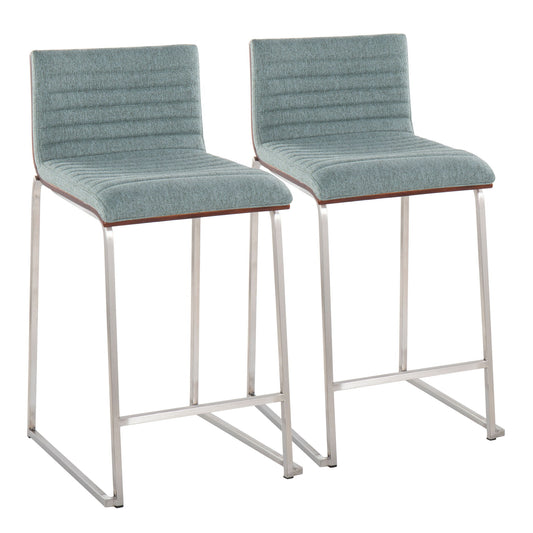 Mason Mara - Contemporary Fixed Height Counter Stool (Set of 2) Lumi Source