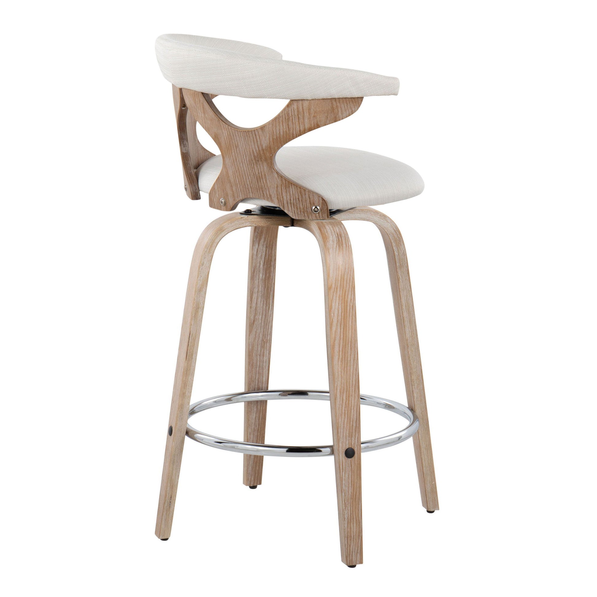 Gardenia - Mid Century Modern Fixed Height Counter Stool With Swivel (Set of 2) Lumi Source