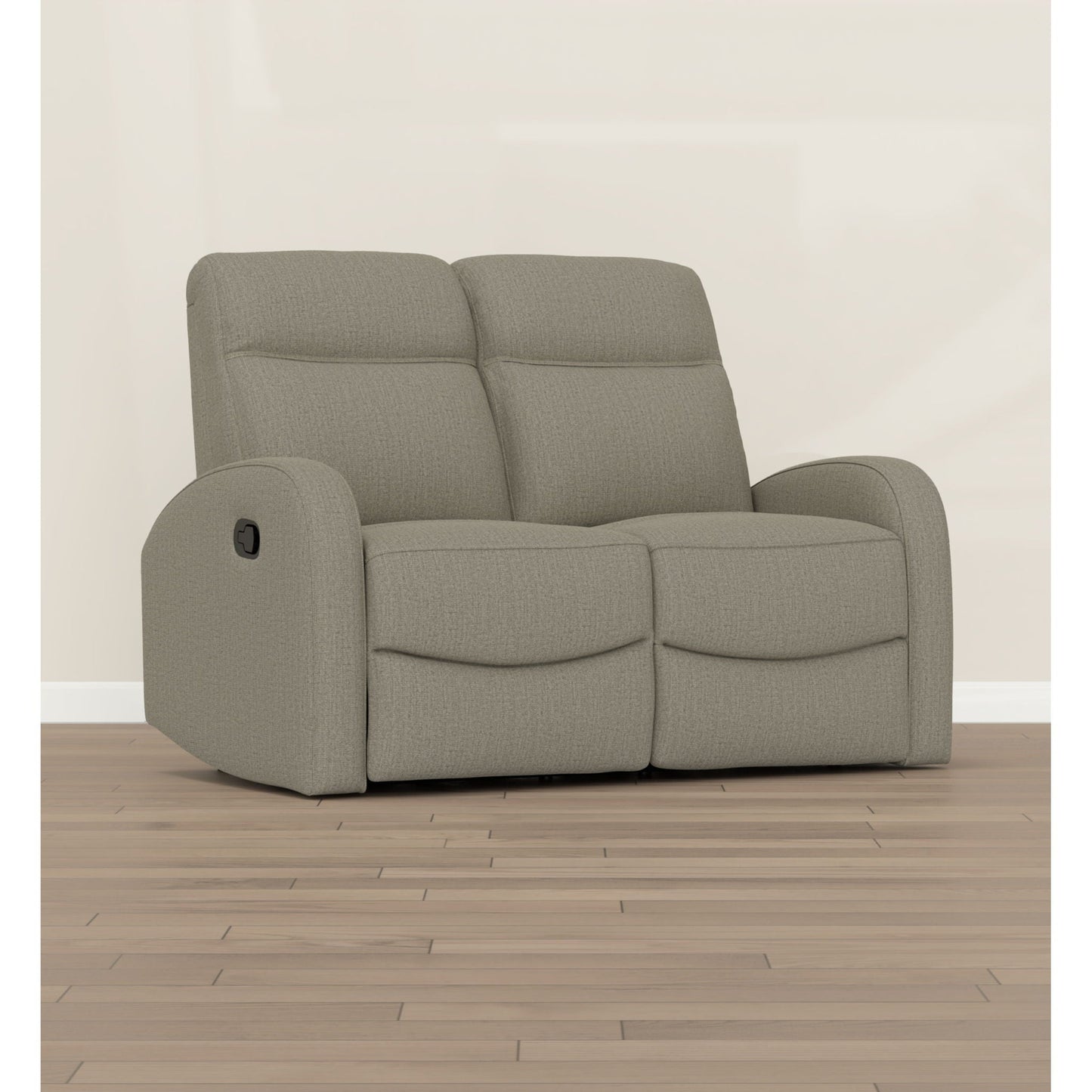 Manual Reclining Loveseat With Dual Seating Support For Living Room Emerald Home