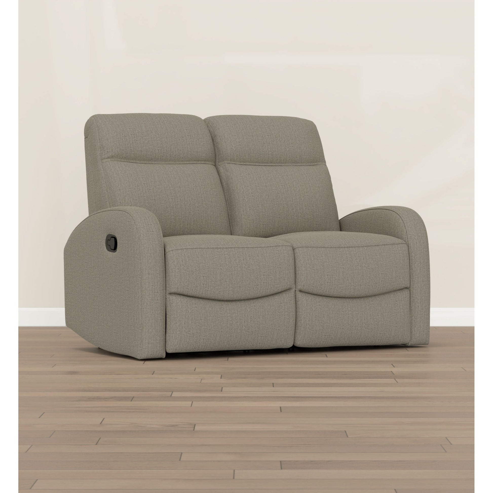 Manual Reclining Loveseat With Dual Seating Support For Living Room Emerald Home